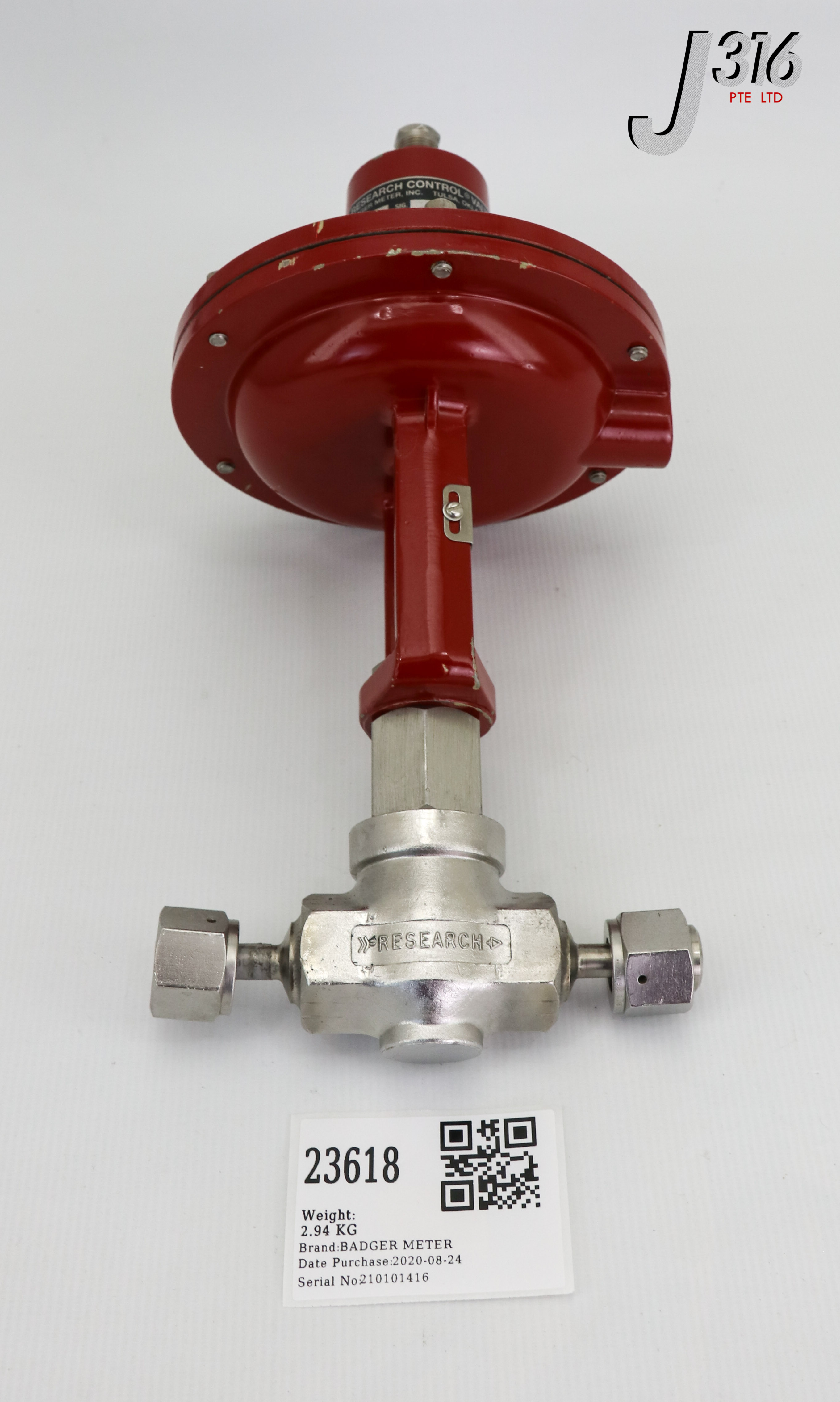 23618 BADGER METER RESEARCH CONTROL VALVE 1002GCB36SV0SHLNST J316Gallery